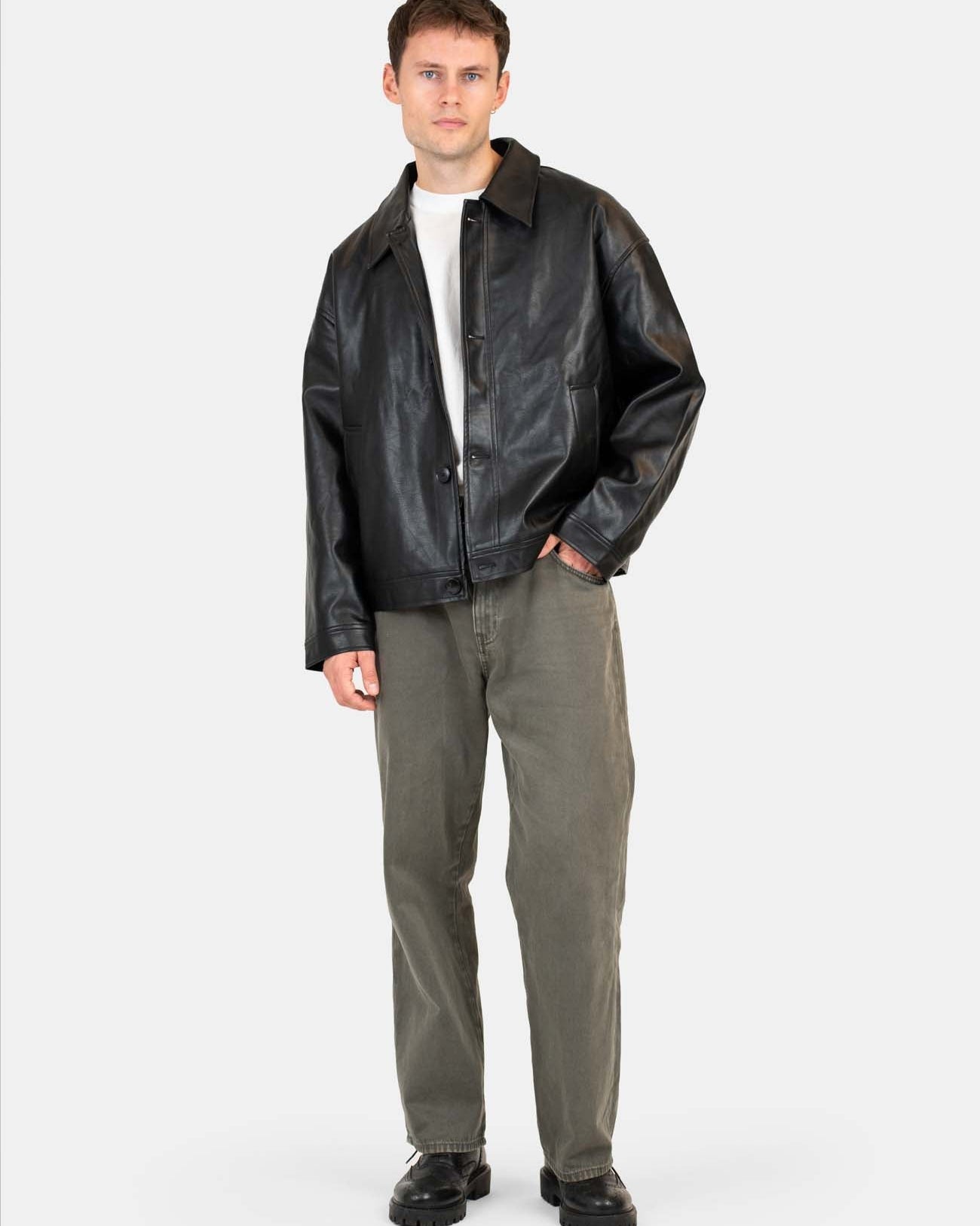 Baggy Denim Jeans Khaki Green | Skagen - clothing.dk